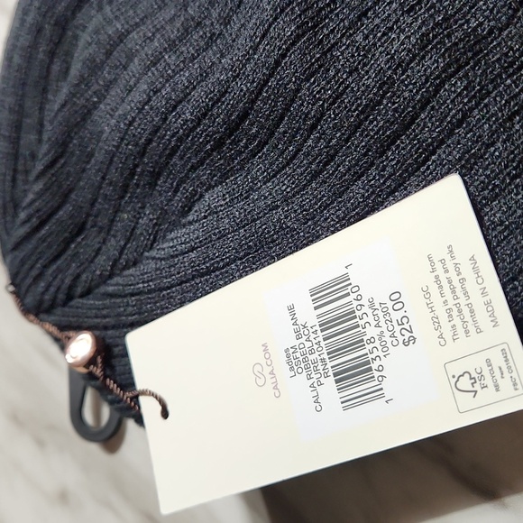 Calia ribbed beanie pure black NWT - Picture 7 of 7